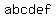 abcdef