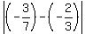abs%28%28-3%2F7%29+-+%28-2%2F3%29%29