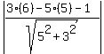 abs%28%283%286%29-5%285%29-1%29%2Fsqrt%285%5E2%2B3%5E2%29%29