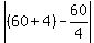 abs%28%2860%2B4%29-60%2F4%29