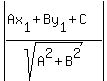 abs%28%28Ax%5B1%5D%2BBy%5B1%5D%2BC%29%2Fsqrt%28A%5E2%2BB%5E2%29%29