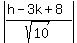 abs%28%28h-3k%2B8%29%2Fsqrt%2810%29%29