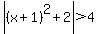 abs%28%28x%2B1%29%5E2+%2B+2%29+%3E+4