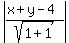 abs%28%28x%2By-4%29%2Fsqrt%281%2B1%29%29