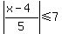 abs%28%28x-4%29%2F5%29+%3C=+7