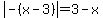 abs%28-%28x-3%29%29+=+3-x