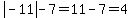 abs%28-11%29-+7=11-7=4