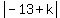abs%28-13%2Bk%29