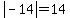 abs%28-14%29=14