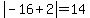 abs%28-16%2B2%29+=+14