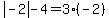 abs%28-2%29-4=3%28-2%29