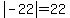 abs%28-22%29=22