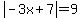 abs%28-3x%2B7%29=9