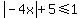 abs%28-4x%29%2B5%3C=1