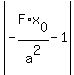 abs%28-F%2Ax%5B0%5D%2Fa%5E2+-+1%29