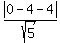 abs%280+-+4+-+4%29%2Fsqrt%285%29