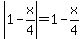 abs%281-x%2F4%29=1-x%2F4