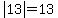abs%2813%29+=+13