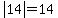 abs%2814%29+=+14