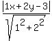 abs%281x%2B2y-3%29%2Fsqrt%281%5E2%2B2%5E2%29