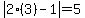 abs%282%283%29-1%29=5