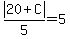 abs%2820%2BC%29%2F5=5