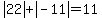 abs%2822%29+%2B+abs%28-11%29+=+11