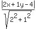 abs%282x%2B1y-4%29%2Fsqrt%282%5E2%2B1%5E2%29