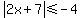 abs%282x%2B7%29%3C=-4