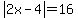 abs%282x-4%29=16