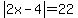 abs%282x-4%29=22