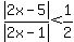 abs%282x-5%29%2Fabs%282x-1%29%3C1%2F2