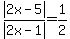 abs%282x-5%29%2Fabs%282x-1%29=1%2F2