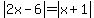 abs%282x-6%29=abs%28x%2B1%29