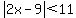 abs%282x-9%29%3C11