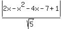 abs%282x-x%5E2-4x-7%2B1%29%2Fsqrt%285%29
