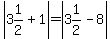 abs%283%261%2F2%2B1%29=abs%283%261%2F2-8%29