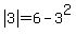 abs%283%29=6-3%5E2