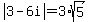 abs%283-6i%29=3%2Asqrt%285%29
