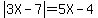 abs%283X-7%29=5X-4