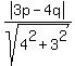abs%283p-4q%29%2Fsqrt%284%5E2%2B3%5E2%29