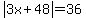 abs%283x%2B48%29=36+