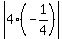abs%284%28-1%2F4%29%29