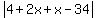 abs%284%2B2x%2Bx-34%29