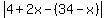 abs%284%2B2x-%2834-x%29%29