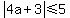 abs%284a%2B3%29%3C=5
