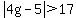 abs%284g-5%29%3E17