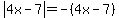 abs%284x-7%29=-%284x-7%29