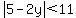 abs%285-2y%29%3C11