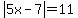 abs%285x+-+7%29+=+11